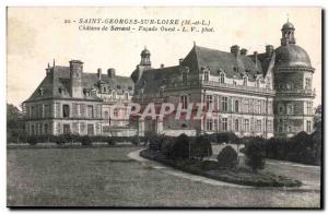 Old Postcard Saint Georges sur Loire Chateau tightening