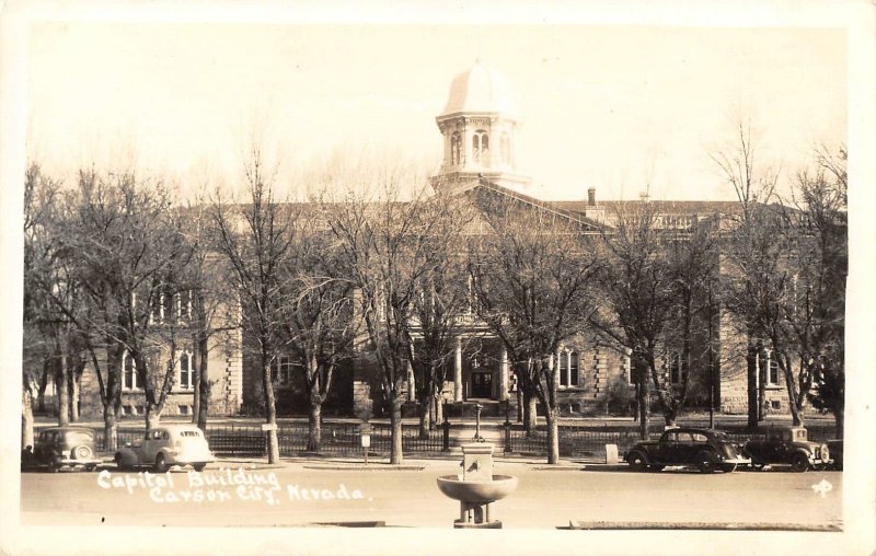 RPPC Capitol Building, Carson City, Nevada ca 1930s Vintage Photo Postcard