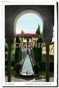 Postcard Old Granada Ganeralife Patio De Los Surtidores