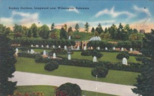 Delaware Wilmington Sunken Garden In Longwood Gardens 1952