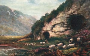 Vintage Postcard The Dove-Holes Dovedale Limestone Cliff Oilette Raphael Tuck