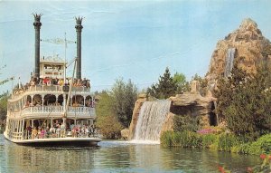 DISNEYLAND Anaheim California 1960s Postcard Mark Twain Steamboat Frontierland