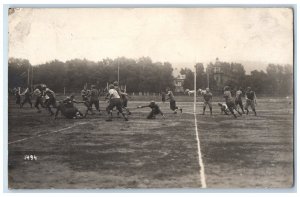 1921 Rugby Football Game Players Military Koblenz Germany RPPC Photo Postcard 