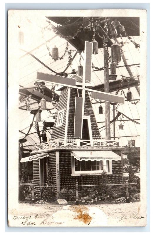 Postcard San Bernardino, CA Orange Show RPPC * bent/stain card * 1923 D15