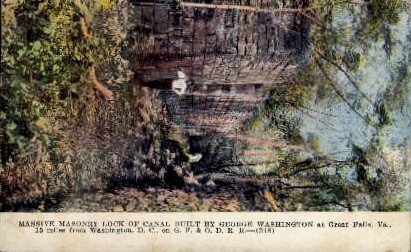 Massive Masonry Lock of Canal - Great Falls, Virginia