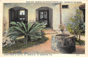 Oldest House in the US Rear View Showing Old Wishing Well St Augustine FL