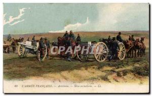 Old Postcard War of 1914 French Army Army Artillery Battery Installation