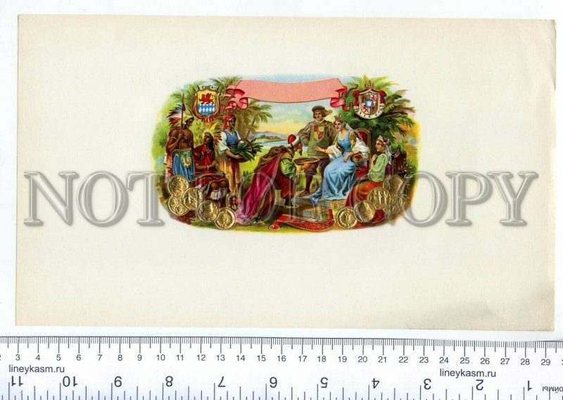 500080 Colonial Conquests Vintage embossed cigar box label