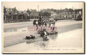 Postcard Old Courseulles Parcs Oysters