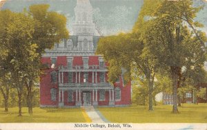 BELOIT, WI Wisconsin    MIDDLE COLLEGE Campus Scene   1911 Postcard