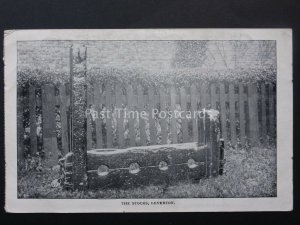 Berkshire LEVERTON The Village Stocks (1) c1906 Postcard