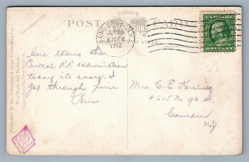 PLEASURE BAY NJ DRAW BRIDGE ANTIQUE POSTCARD 