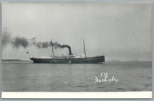 STEAMSHIP DORCHESTER VINTAGE REAL PHOTO POSTCARD RPPC