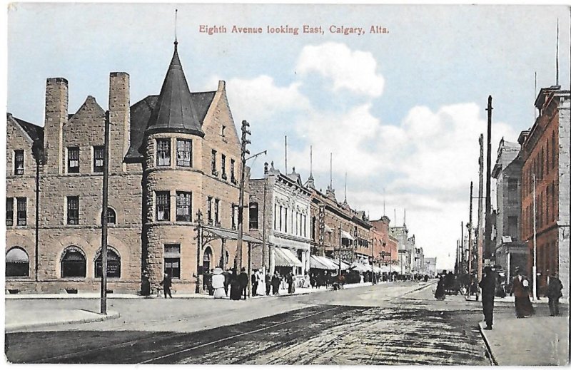 Eighth Avenue Looking East Calgary Alberta, Canada