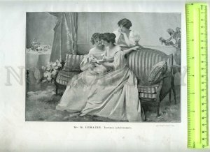 231297 FRANCE SALON LEMAIRE reading girls COUSE child POSTER