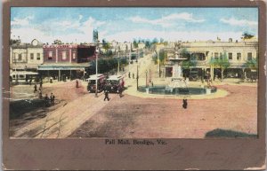 Australia Pall Mall Bendigo Victoria Vintage Postcard C127