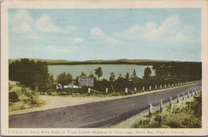 Canada Entrance To Campe Bona Vista Trout Lake North Bay Ontario Postcard C144