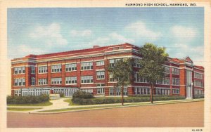 HAMMOND, IN Indiana  HIGH SCHOOL  Lake County  c1940's Curteich Linen Postcard