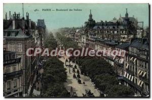 Postcard Old Paris Boulevard Italians