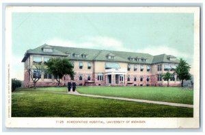 c1905 Exterior View Homeopathic Hospital University Michigan MI Vintage Postcard