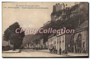 Old Postcard Besancon Faubourg Rivotte And Citadel