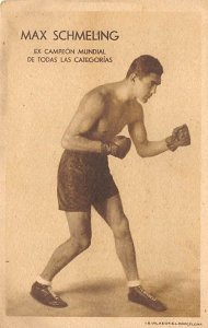 Max Schmeling Boxing Trade card backing Unused