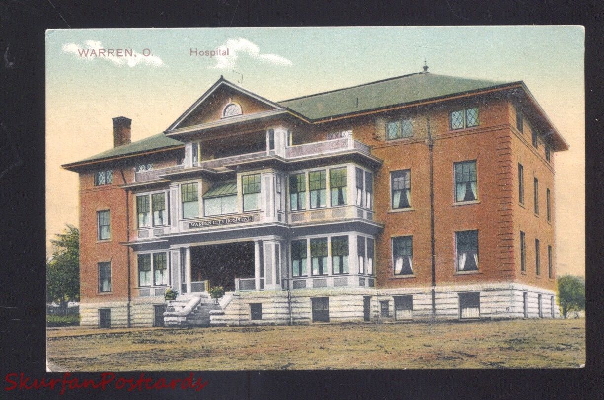 Warren Ohio Hospital Building Antique Vintage Postcard ST. Elmo