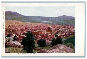 Victor Colorado Postcard Colorado Springs Cripple Creek Short Line c1905 Vintage