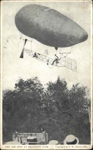 Brockton Massachusetts MA Airship Pioneer Aviation Knabenshue c1905 Postcard