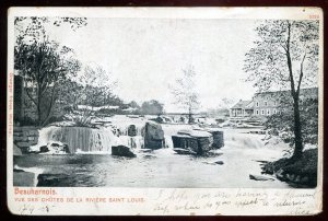 h2799 - BEAUHARNOIS Quebec Postcard 1908 St. Louis River Falls