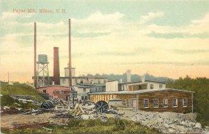 c1910 Postcard; Milton NH Paper Mill, Strafford County, Unposted