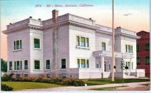 ALAMEDA, CA  California   ELK'S  HOME  c1910s  Mitchell Postcard