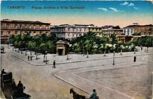 CPA AK TARANTO Piazza Archita e Villa Garibaldi. ITALY (531704)