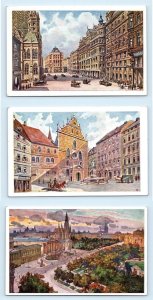 Set of 3 Vienna (Wein)~ Parliament, Franziskanerplatz Stephansplatz Postcards