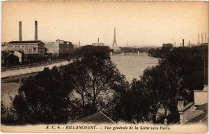 CPA Boulogne vue generale de la Seine vers Paris (1313949)