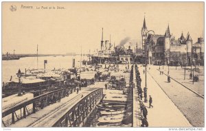 ANVERS, Belgium, 1900-1910's; Le Pont Et Le Steen