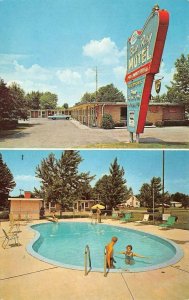 TOLEDO, Ohio OH   BAN-REY MOTEL  Large Sign~Pool  ROADSIDE  Vintage Postcard