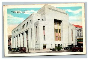 Vintage 1933 Postcard Antique Cars Union Trust Company Little Rock Arkansas