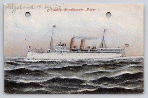 1906  German Cruise Ship  Kaiser     Postcard