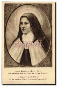 Postcard Old Sainte Therese L & # 39Enfast Jesus