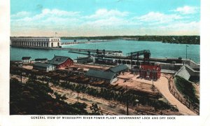 SOFT PICTURE CARDS HOTEL IOWA & MISSISSIPPI RIVER POWER PLANT GOVERNMENT LOCK