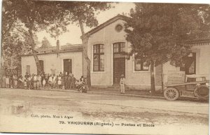 PC ALGERIA, YAKOUREN, POSTES ET ECOLE, Vintage Postcard (b29346)