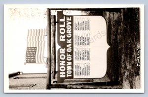 J90/ Juneau Wisconsin RPPC Postcard c1940s Oak Grove Honor Roll 112