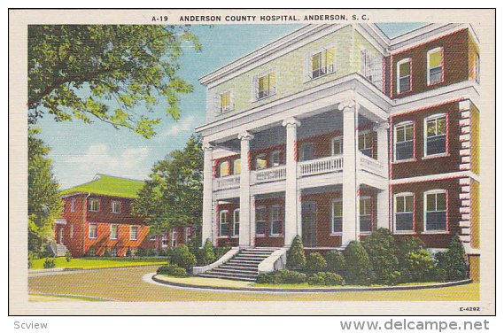 Anderson County Hospital, ANDERSON, South Carolina, 1930-1940s