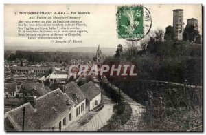Montfort l & # 39amaury Old Postcard General view At the ruins of Montfort l ...