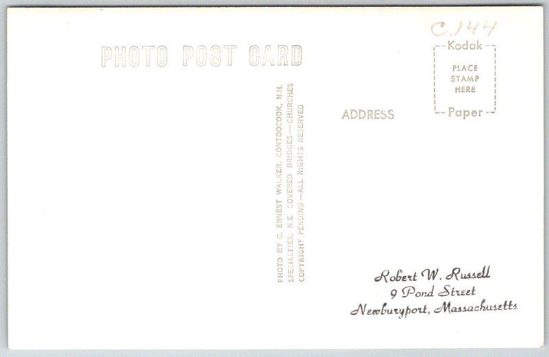 Richmond Vermont 1950s Modern RPPC Real Photo Postcard Round House