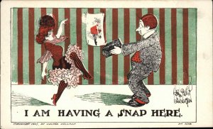 Walter Wellman Photographer Burlesque Old Camera c1910 Vintage Postcard