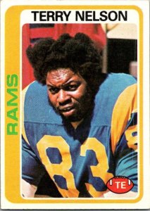 1978 Topps Football Card Terry Nelson Los Angeles Rams sk7391