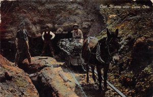 J74/ Tulsa Oklahoma Postcard c1910 Coal Mine Mining Cart Miners 379