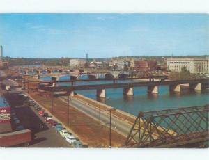 Unused Pre-1980 BRIDGE SCENE Des Moines Iowa IA d3284